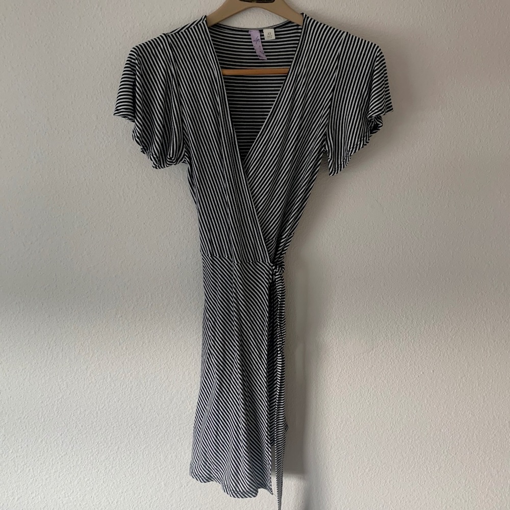 Striped Wrap Dress